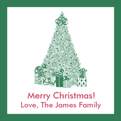 Traditional Christmas Tree Stickers